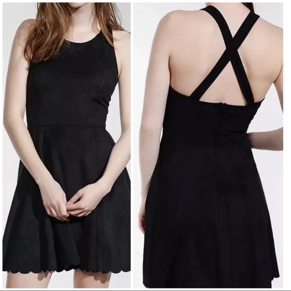 Express Dresses & Skirts - Express Black Sueded Dress XS NWT